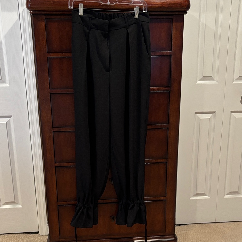 Shinestar Black Ruffle Hem Pants